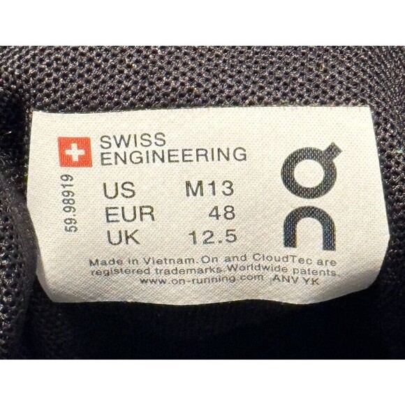 On Cloud 5 Mens Running Shoes Sz 13 Black White Sneakers Active Gym Casual Work main image 7